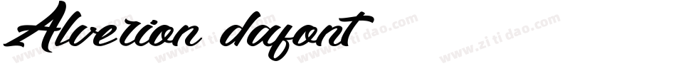 Alverion (dafont)字体转换